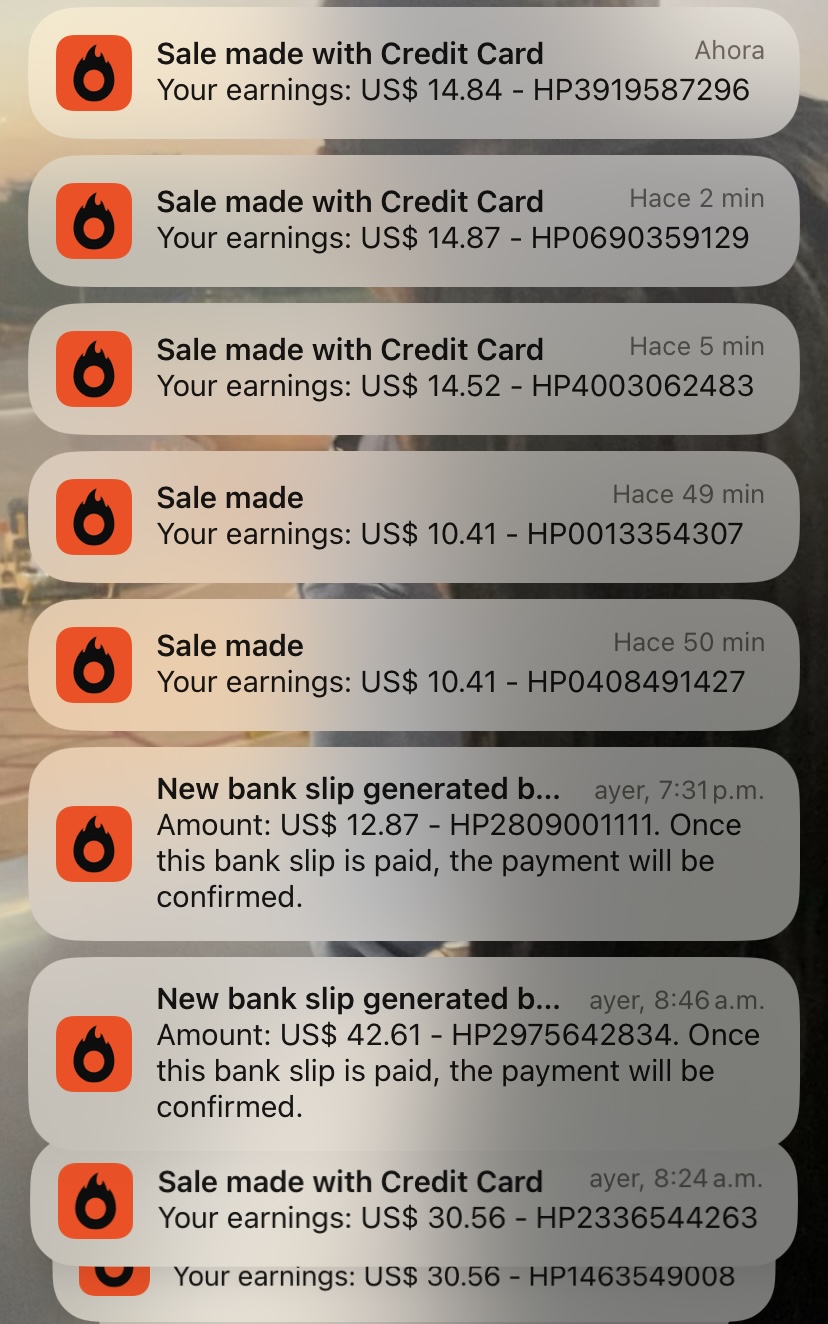 Ventas entrando todos los días en Hotmart